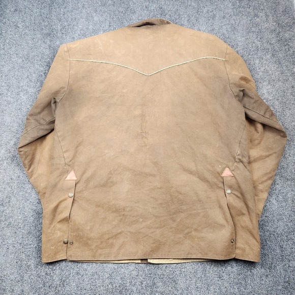 Schaefer Outfitter Coat Mens XL Range Waxed Canvas Western Rancher Workwear USA - Picture 7 of 11